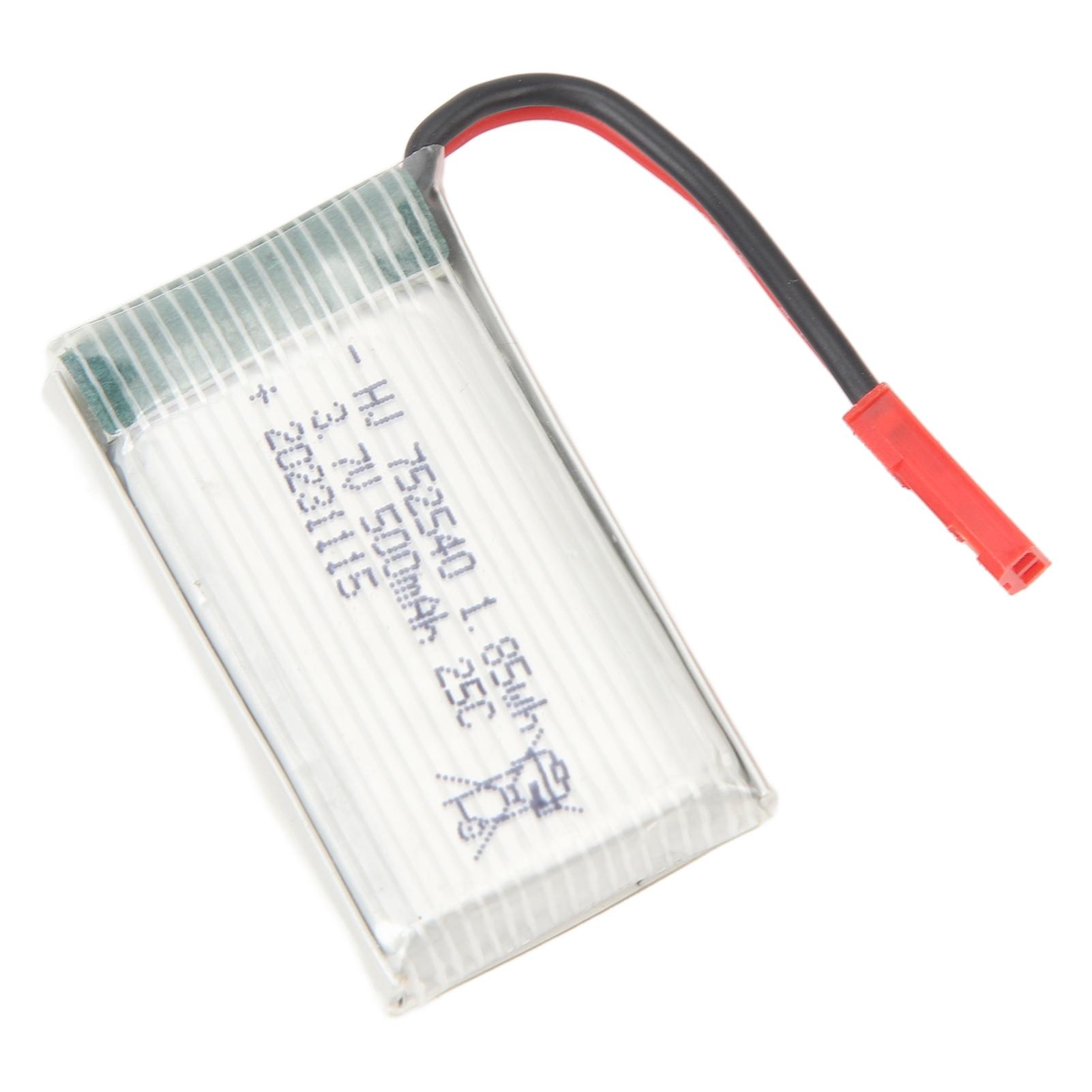 

500mAh 3.7V RC Drone Battery With JST Red Plug 752540 25C High Rate RC Helicopter Lithium Battery For X5C