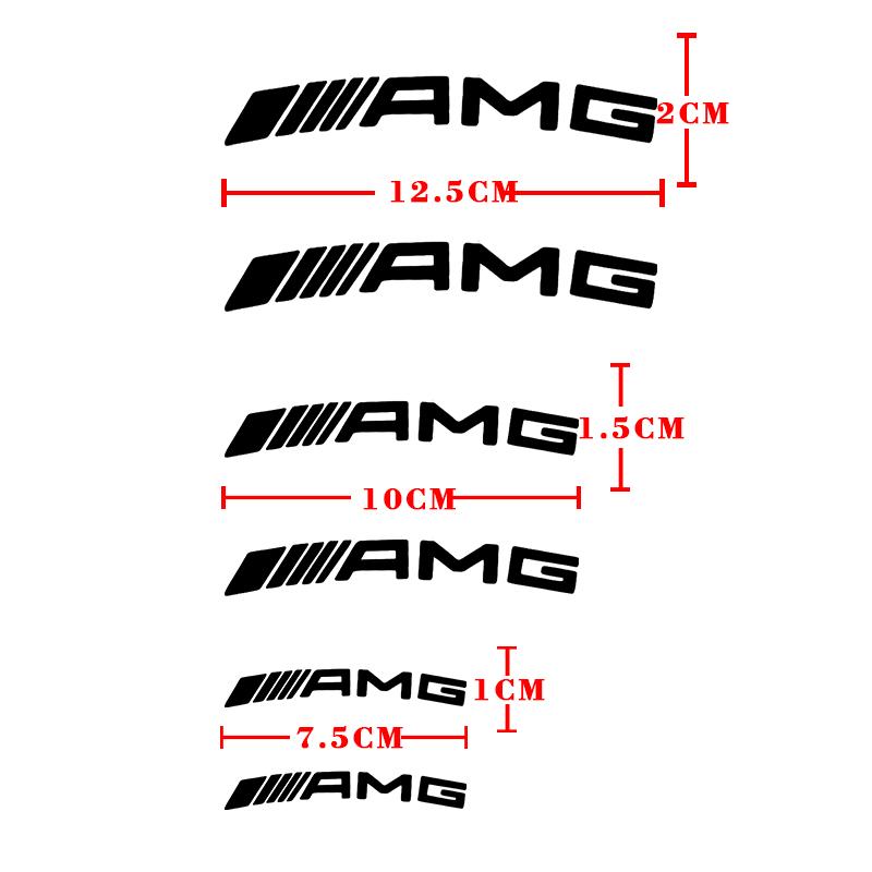 AAVR1 6pcs Car Brake Caliper Sticker For AMG Mercedes Benz W212 W213 W205 AMG W177 W247 W176 GLA GLC Modification Auto Accessorie