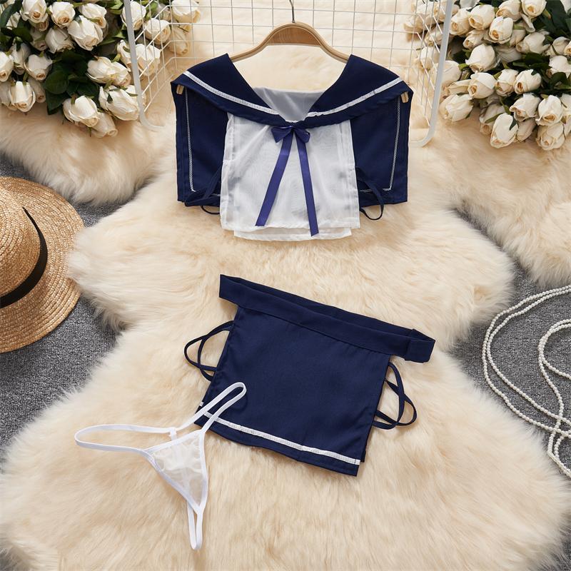 Bow Splicing Lace Edge Y2K Grid Lace-up Neck-mounted Top Sets Women Clothes Block Color Sexy Hot Sweet Mini Skirt Suits Lingerie