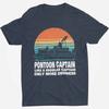 Pontoon Captain Like A Regular Only Drunker T Shirt Boat For Dad