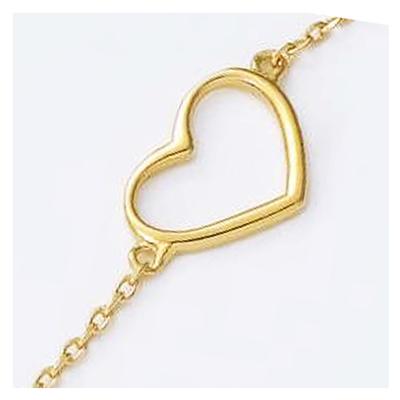 [H2613] - Gold Plated Bracelet 'Love' - 13x15 Mm