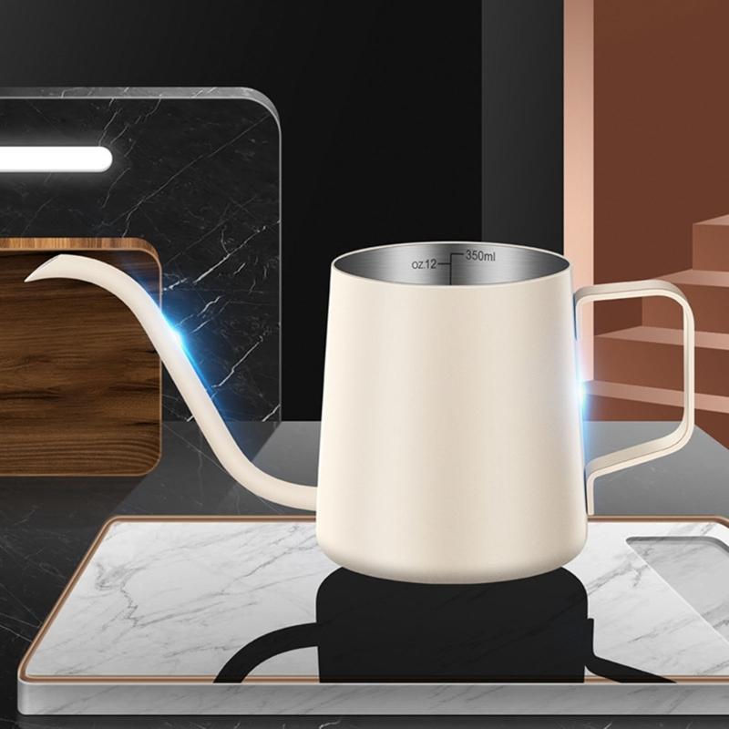 Cafetières en acier inoxydable infusées à la main, cafetières à bec verseur, bouilloires à bec long et étroit, bouilloires à goutte, bouilloires à col de cygne