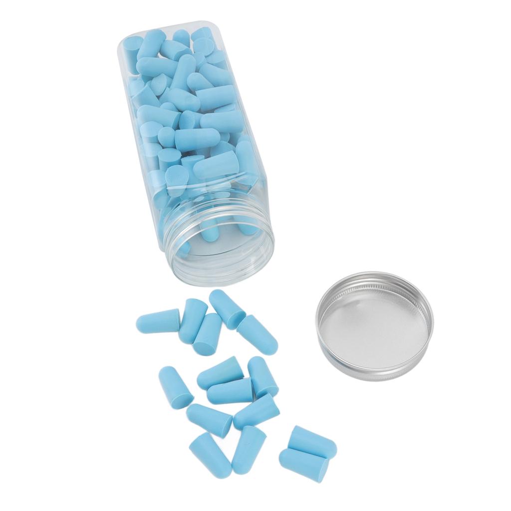 120pcs Sleeping Ear Plugs Noise Reduction Slow Rebound Sponge Expandable Elastic Easy Wearing