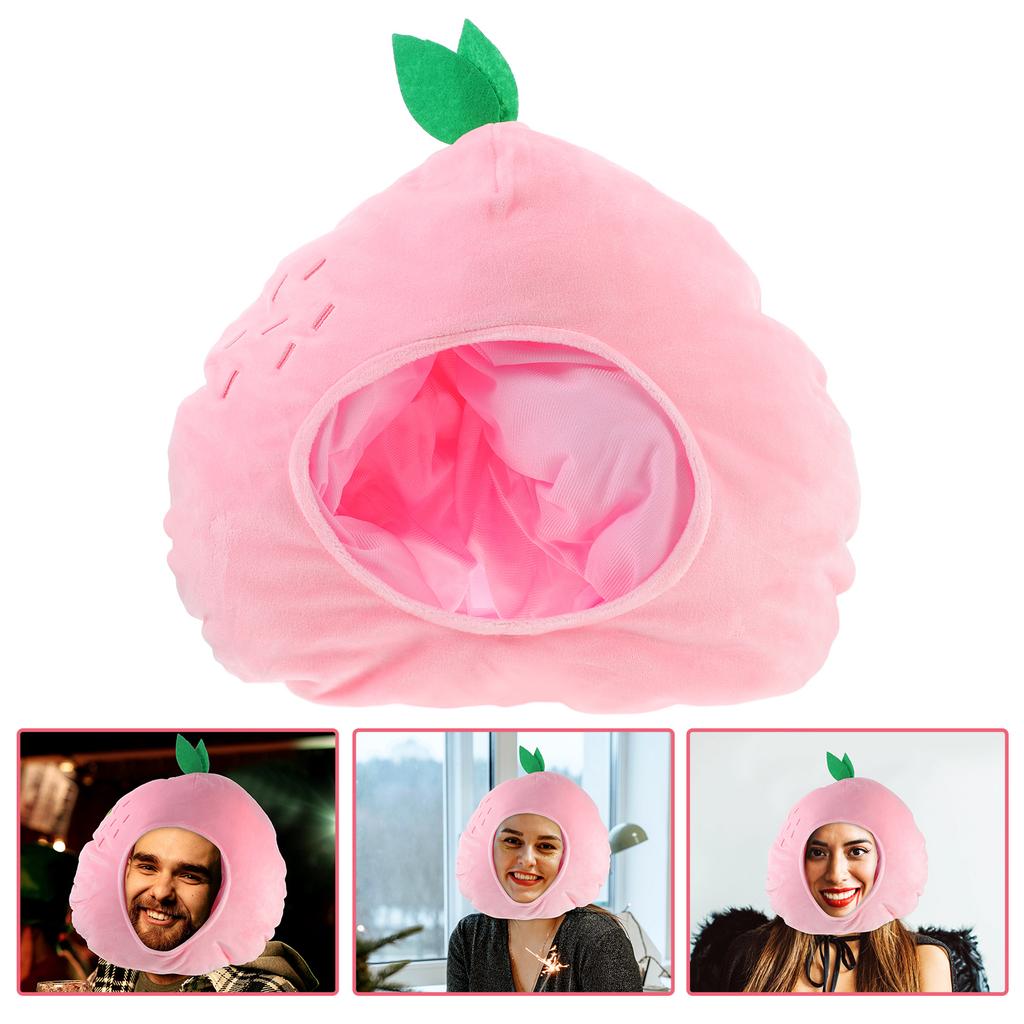 Pfirsich Kopfschmuck Party Neuheit Hut Lustiger Pfirsich Kopfschmuck Kostümkappe Miss Lustiger Pfirsichhut Karneval Party Verkleidung Cosplay Hüte