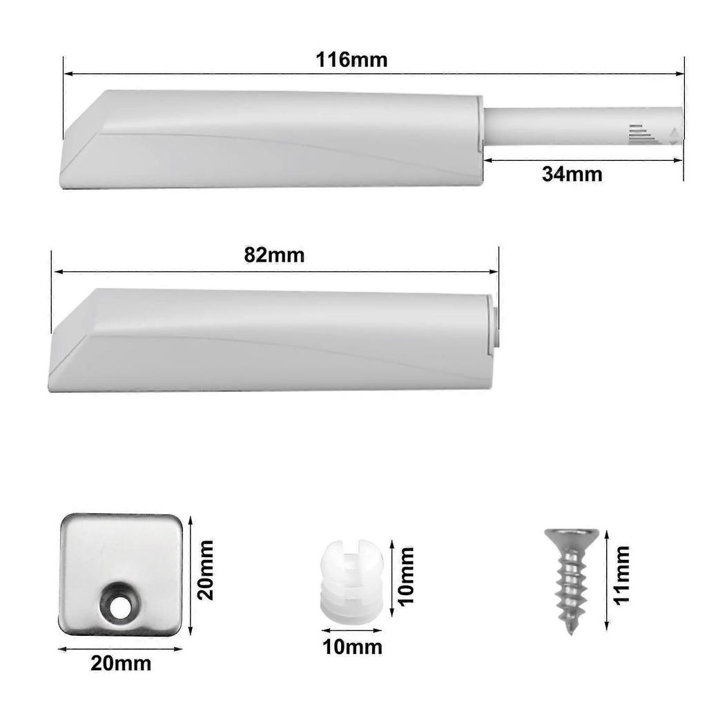 2 Pieces Push To Open Door Catches Cupboard Push Latch Push To Open