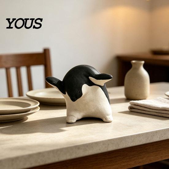 Feine Handwerkskunst Tischfigur Niedliche Pinguinfigur, Nordische Stil Kleine Tierstatue, Skurrile Einzigartige Geburtstagsgeschenke Schreibtisch Regal Dekor