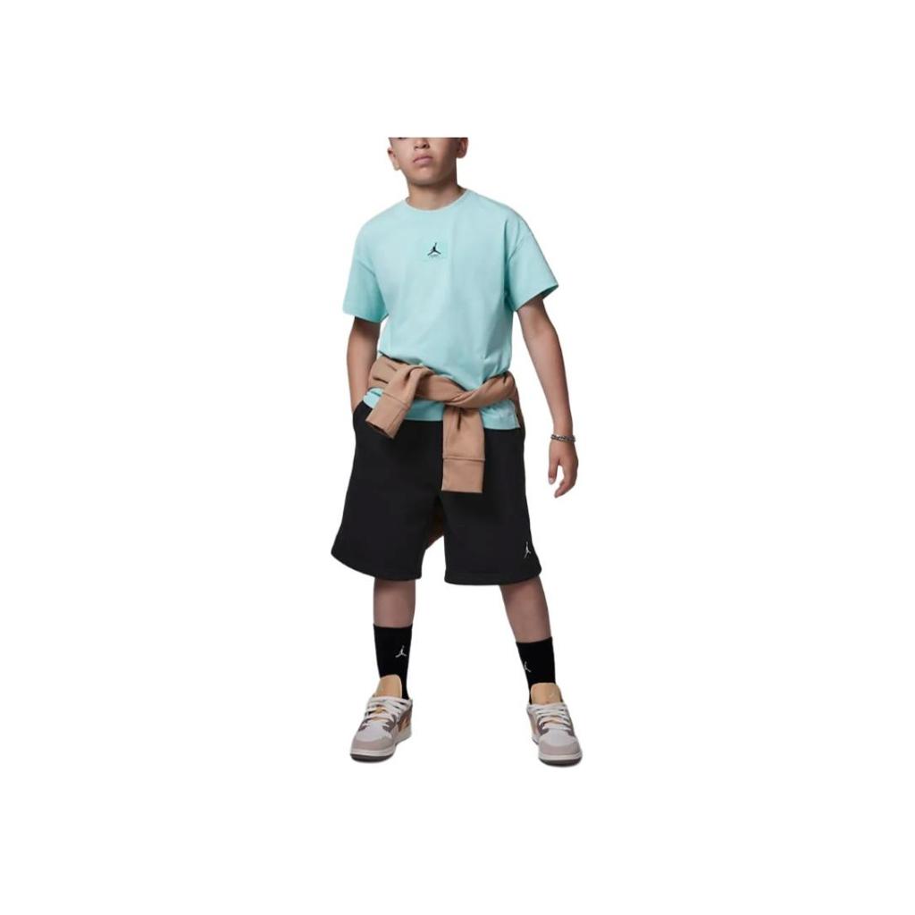Nike Zerrissenes Flugzeug Bequem Mode Lässig Weich Kurzarm T-Shirt Kinder Tops Licht-Regen-Tau-Grün HQ7147-382
