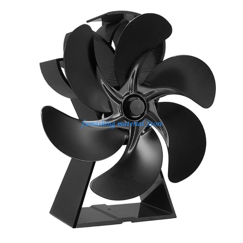 Y5GD DY216 Heat Powered Fans Large Air Volume 6 Blade Fireplace Fan Heat Distribution Save Energy Non Electricity Required China Mainland