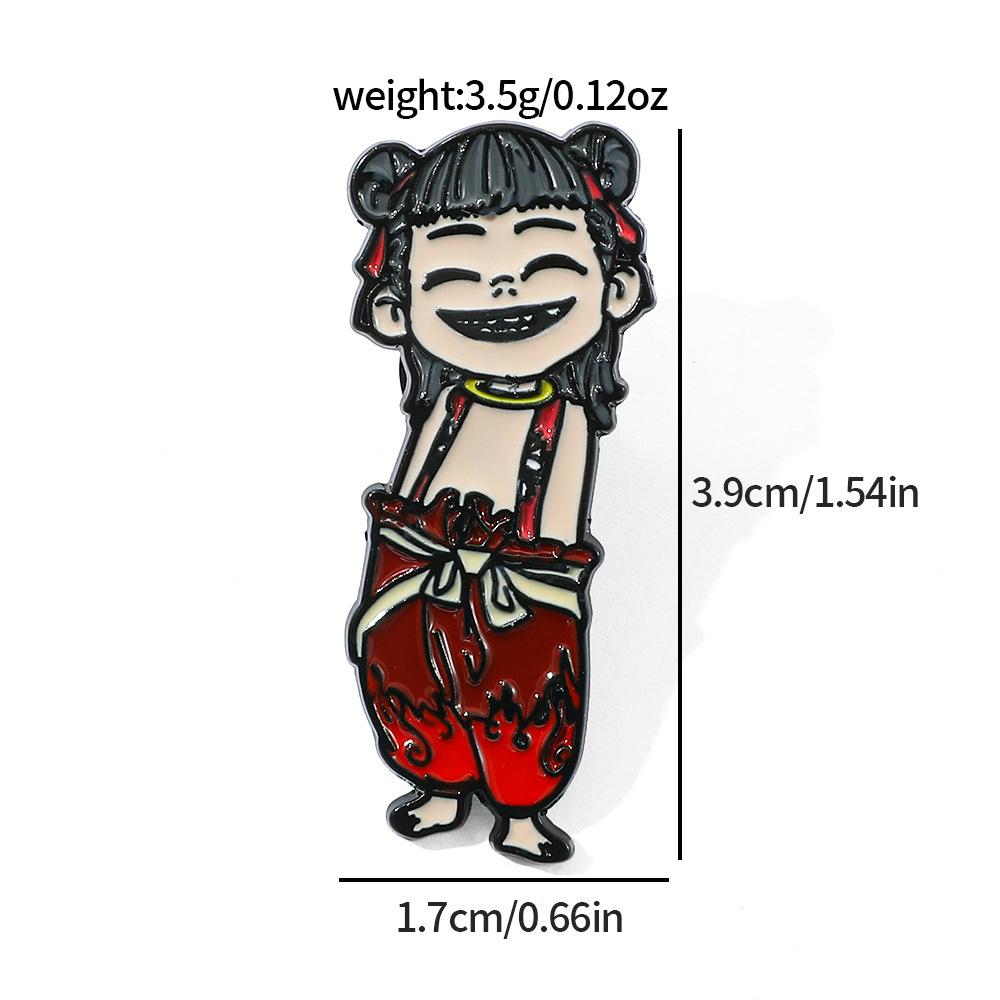 Креативная личность Нэчжа металлический значок персонаж фильма-анимации сплав капля масла брошь булавка