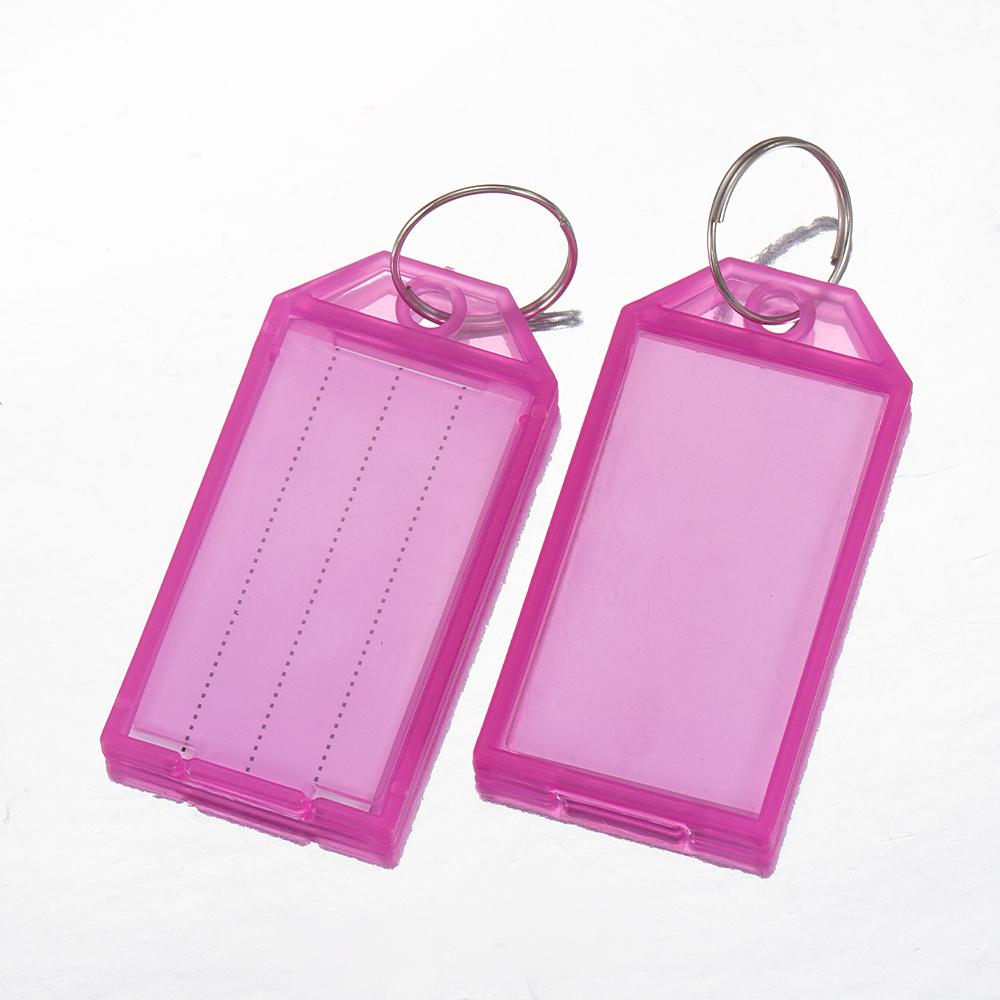 10-50pcs Colorful Plastic Keychain Key Tags Label With Split Ring For Diy Numbered Name Baggage Tag Id Label Name Tags
