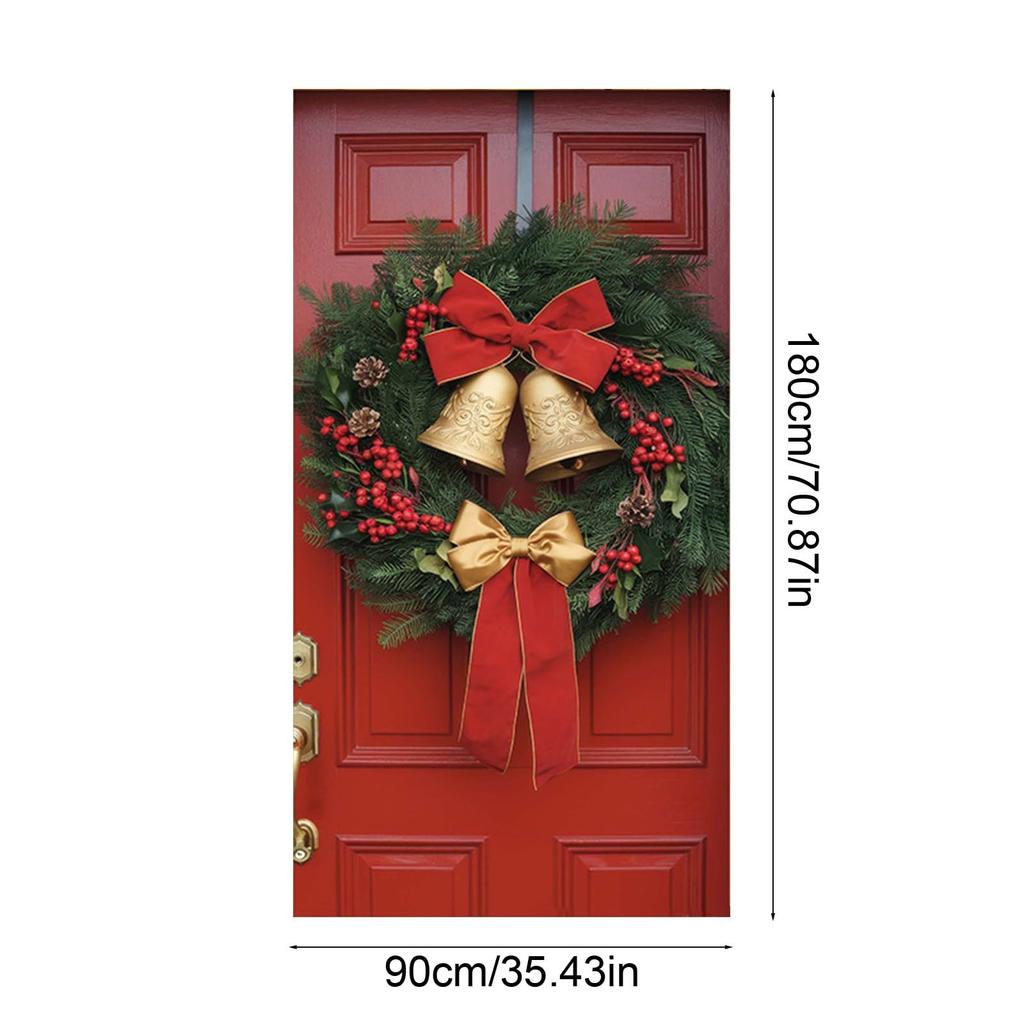 Christmas Decor 35 X 71 Inch Christmas Door Cover Day Door And Wall Decoration Festival Party Decoration Hanging Ornaments
