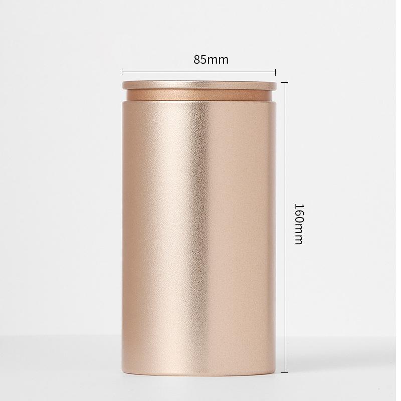 

Portable Sealed Jar Travel Moisture-proof Solid Color Nut Candy Food Coffee Storage Container Tea Can Metal Box Tinplate Storage short золотой