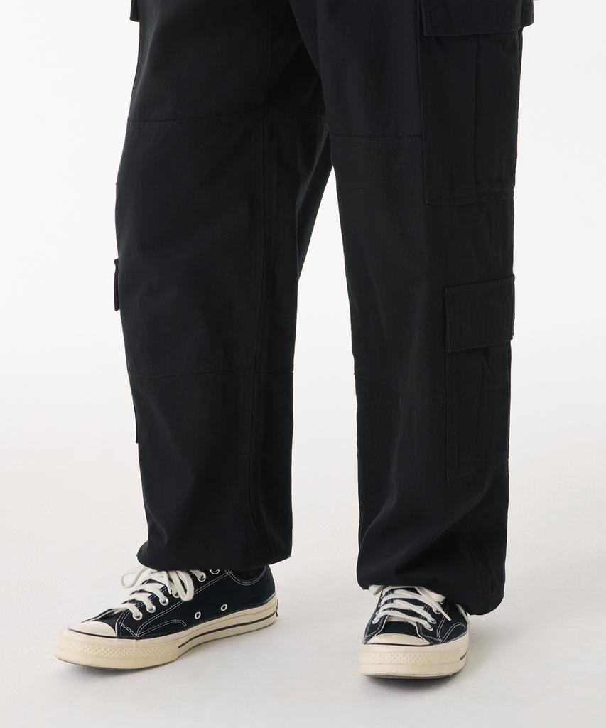Musinsa Standard Cotton Wide Multi-Pocket Cargo Pants [Black]