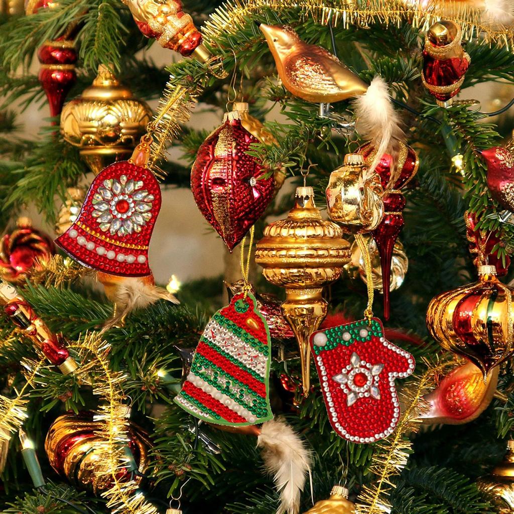 Creative Christmas Pendant DIY Diamond Mosaic Merry Christmas Board Ornaments DIY Gifts Indoor Table Fireplace Decoration