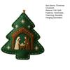 Handmade Felt Christmas Tree Decoration Religious Nativity Scene Ornament Christian Birth of Jesus Hanging Ornament for Xmas Party Decor