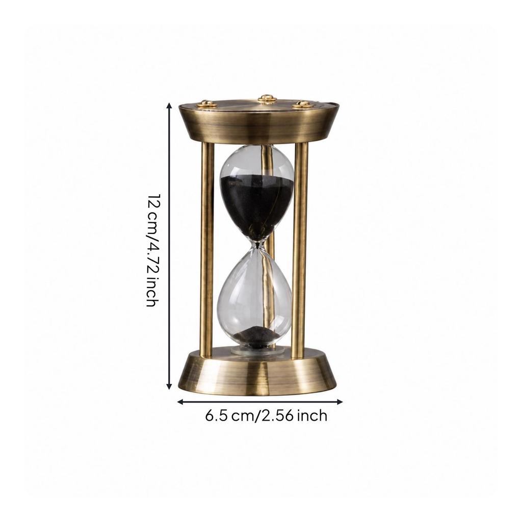 Decorative Hourglass Compact Sandglass Silent for Meditation