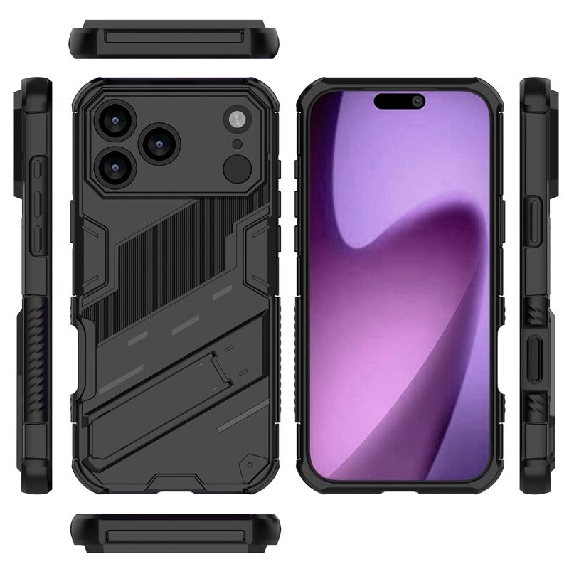 Phone Holder Case For iPhone 17 Pro Max Case Anti-knock Armor PC Back Cover For iPhone 17 Pro Max Case For iPhone 17 Pro 17 Air