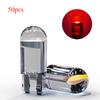 10X New W5W LED Canbus T10 Car Lights COB Glass Interior Parts Bulbs 6000K White Auto License Plate Lamp Dome Read Light 12V