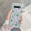 Coque Pour Samsung Galaxy S10 Plus S 10 S10E Housse Fleur Feuille Cœur Silicone Souple Fundas Pour Samsung S10 S10e Coque Mode Coquille