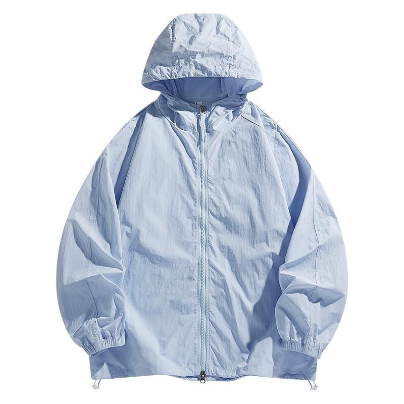 

Unisex Hooded Sun Protection Jacket: Trendy, Lightweight, Breathable, Anti-UV, Ice Silk Outerwear for Summer Medium