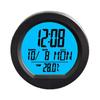 Car Digital Thermometer Clock Automotive Dashboard Mount Clock Solar Powered Date Week Clock with Temperature Display