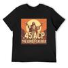 45 ACP Hauptkaliber T-Shirt Übergroßes bedrucktes T-Shirt Sommerkleidung Reine Baumwolle Locker und modisch Kurzärmliges Oberteil