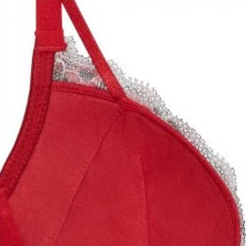Guess Holiday Heart Check Wire Bra + Panty Set  Gdwbrb12 Bpb12 