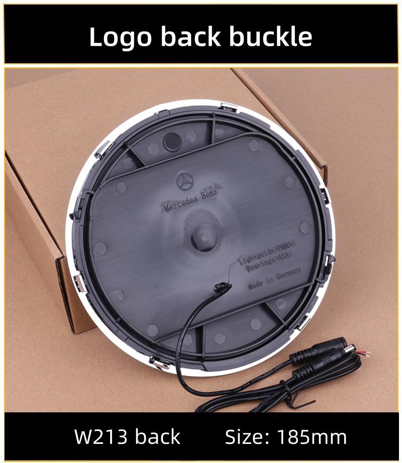 Car Sticker Car Front Grill Logo Light mirror face LED Badge Emblem Luminous Decorative Light For Mercedes Benz W213 E-Class