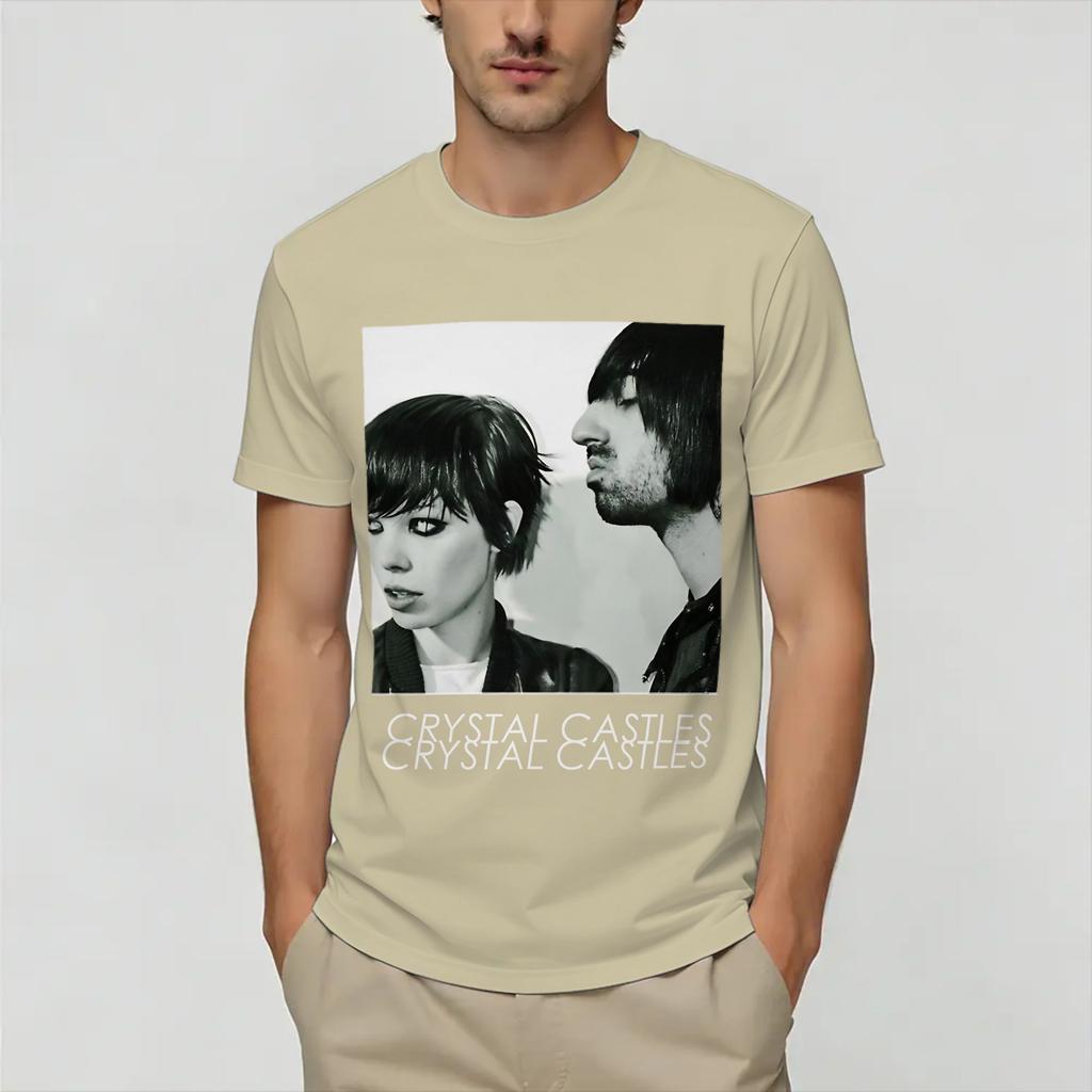 Crystal Castles T Shirt Summer Pure Cotton T Shirts For Unisex Harajuku Casual Tshirt Short Sleeves Y2K Fun Tops