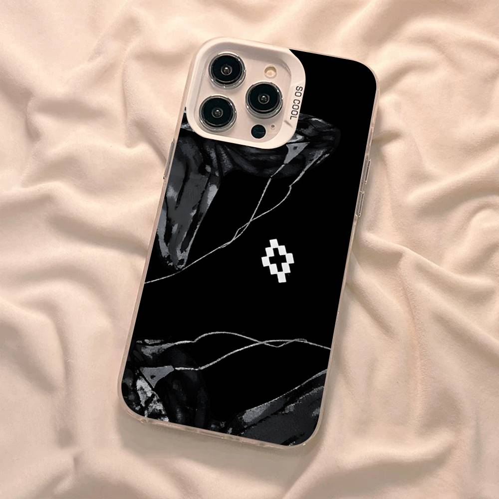 M-MARCELO B-BURLON For IPhone 17 16 15 14 13 12 11 Pro Max Plus Matte Color Back Phone Cover