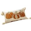 Halloween Pumpkin Embroidered Throw Pillow Cover For Sofa Living Room Outdoor Garden Decor Polyester Cushion Case
