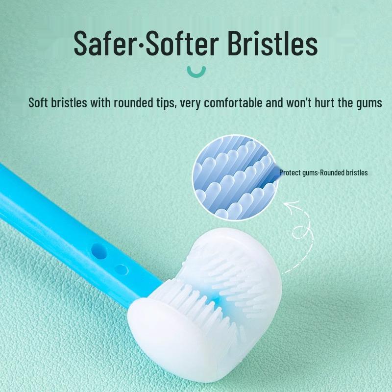 Children's U-Shaped 3D Soft Bristle Toothbrush and Tumbler Set for Ages 2-12