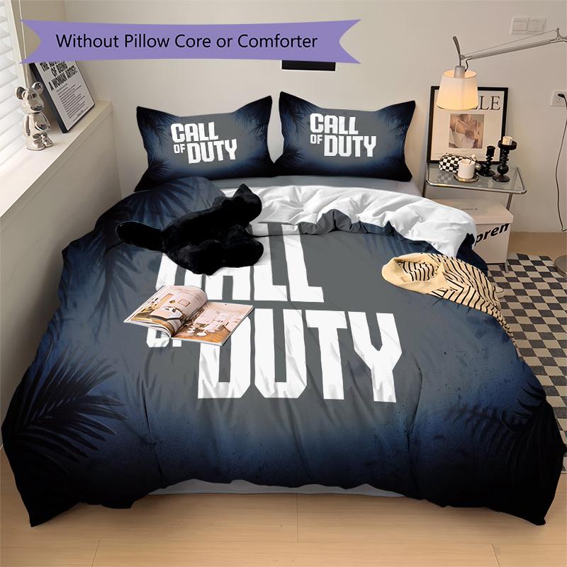 Call Duty Bedding 3 Piece Set HD Print Duvet Cover Pillowcases for Teens Adult Bedroom Decoration Christmas Gift