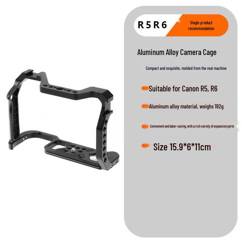 Клетка для камеры Canon EOS R5/R6/R5C Кронштейн для крепления к штативу DSLR чёрный