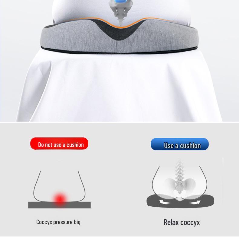 Universelles Memory-Foam-Kissen für Hämorrhoiden - Hohles Design für alle Jahreszeiten, Lendenwirbelstütze, Langsame Rückfederung, Verbessert die Haltung