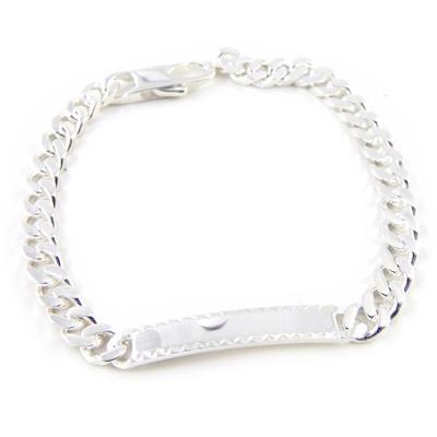 [H3349] - Silver Curb Chain 'Identity' 20 Cm 6 Mm