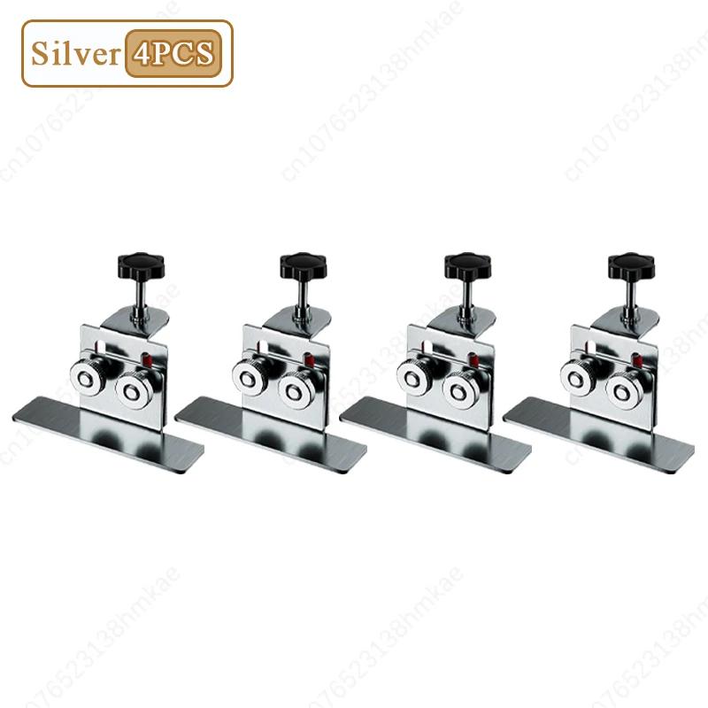 1-8PCS Cabinet Door Mounting Fixture Adjustable Cabinet Door Mounting Locator Household Stainless Steel Mounting Bracket