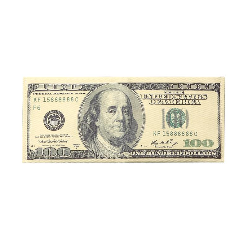 Men's Creative Wallet: Currency Print Canvas Card Holder, Customizable Designs Available