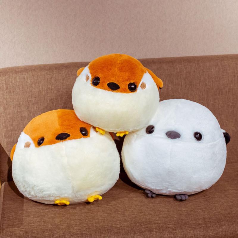 Artificial Sparrow Plush Toy Doll Throw Pillow Children Holiday Comfort Gift