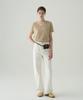 Deuloupisumeon Supima Silket U-Neck Short Sleeve T-Shirt [Beige]
