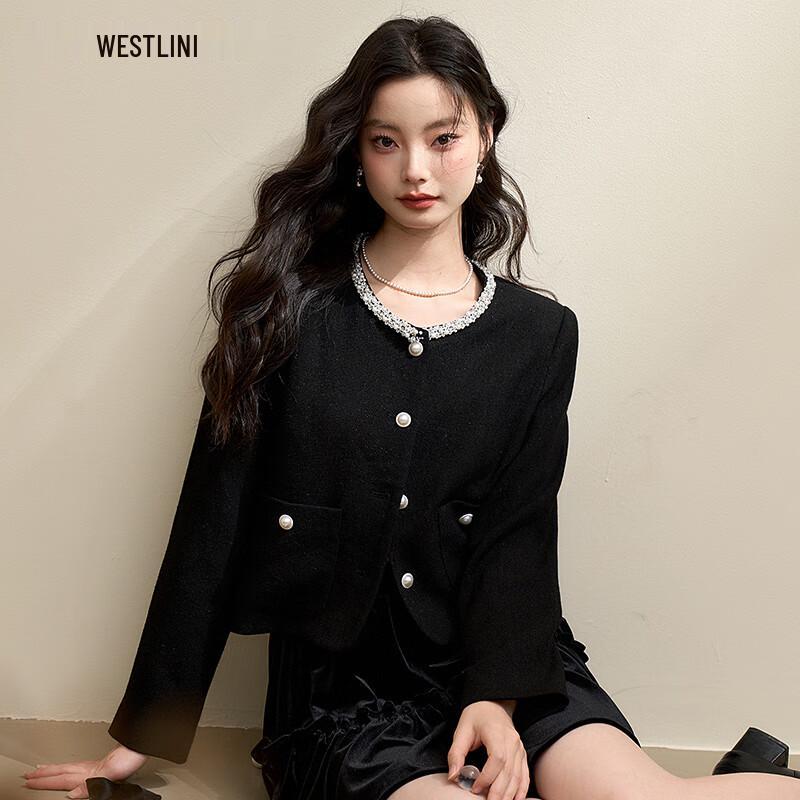 

Xiyu Women s Pearl Round Neck Cardigan L