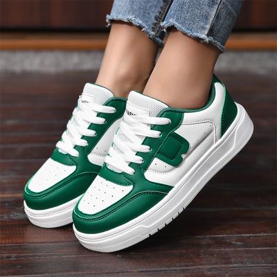 ELUVA Womens Sneakers Autumn White Shoes Lightweight Thick Sole Non Slip Skatebaord Shoes Unisex Casual Sports Shoes for Man