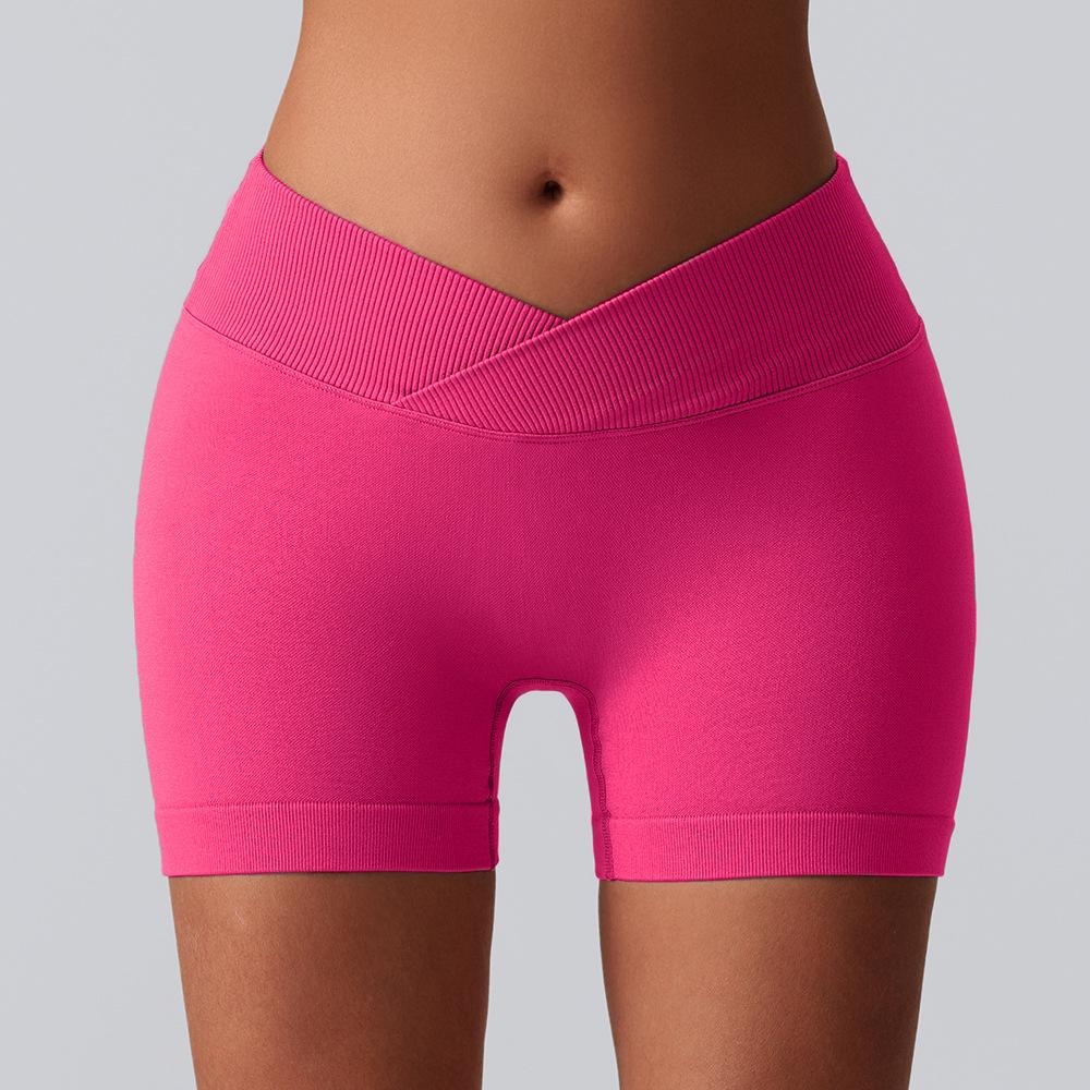 Outdoor Hip Lifting Dreiteilige Yoga-Shorts Hohe Taille Fitnesshosen Sport-Laufshorts Damen Yoga-Kleidung Schnelltrocknende Shorts Damen