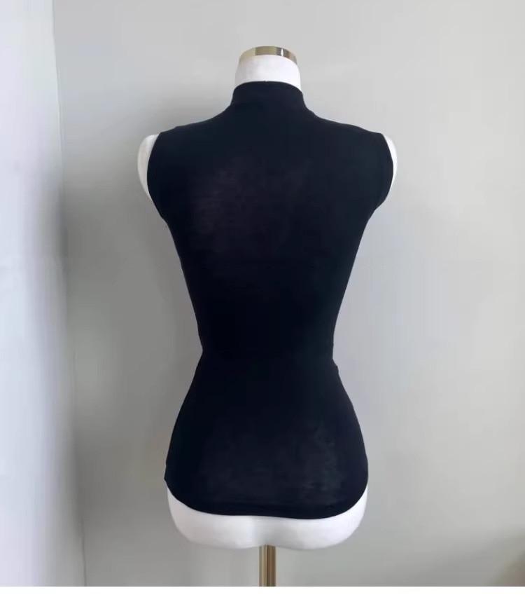 Korean Dongdaemun Women's Sexy High Neck Sleeveless Vest