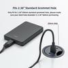 U3-095-HUB05 USB 3.0 Hub 2xUSB3.0 + 3.5mm + Type-C 60mm Desk Grommet Splitter Dock Station