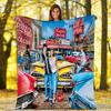 Christmas Gift Halloween Themed Cola Beverage Coca Cola Blanket Soft Home Furnishing Nap Decoration Four Seasons Warm Sherpa Blanket U18