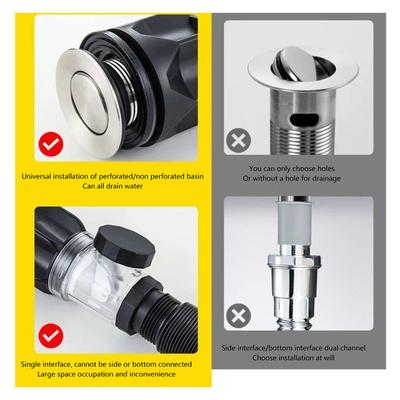 Set Tubo di Scarico Antiodore con Coperchio Ribaltabile Scarico Lavello Cucina Filtro Deodorante Retrattile Pluviale Flessibile Bagno Anti Intasamento