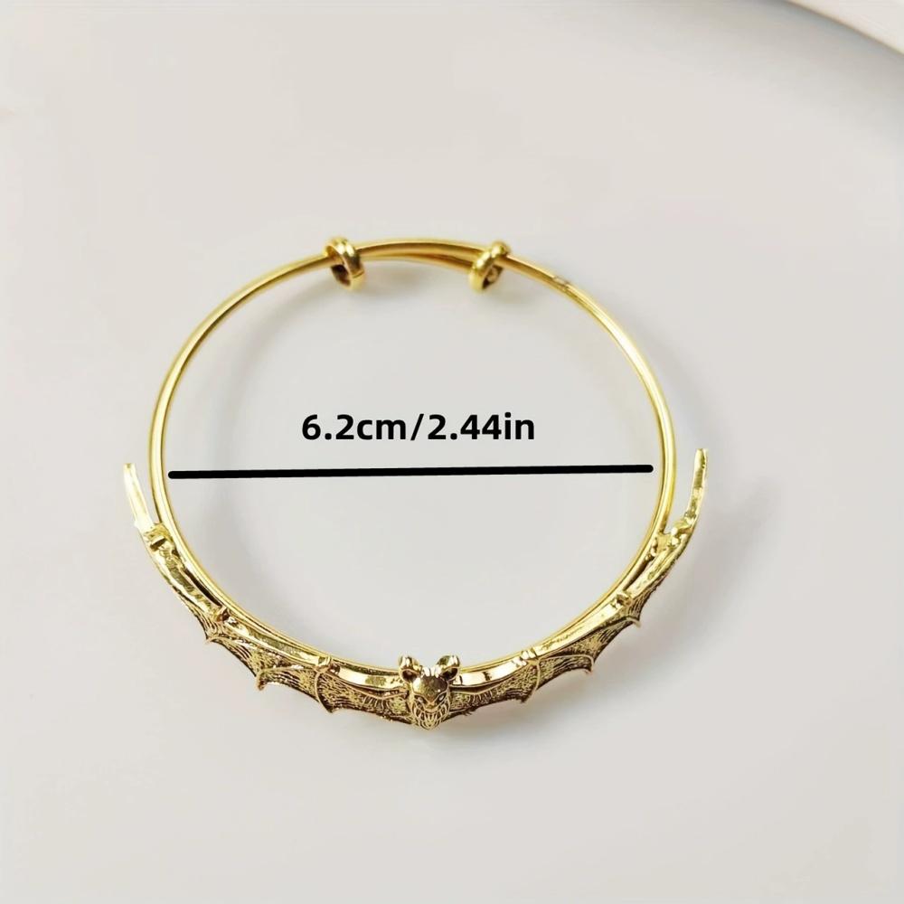 Geometric Texture Bat Earrings Bracelet European American Retro Elegant Punk Exaggerated Animal Accessory Gift