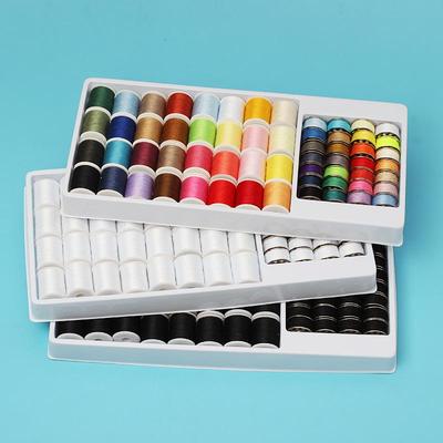 60-Color Sewing Thread Set: 32 Large Spools & 28 Metal Bobbins for Home Machines