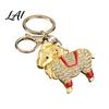 Wear-resistant Keyring Zodiac Keychain with Rhinestones Sheep Design Bag Pendant Chinese New Year Lucky Astrology Goat Accessory Key Charm,